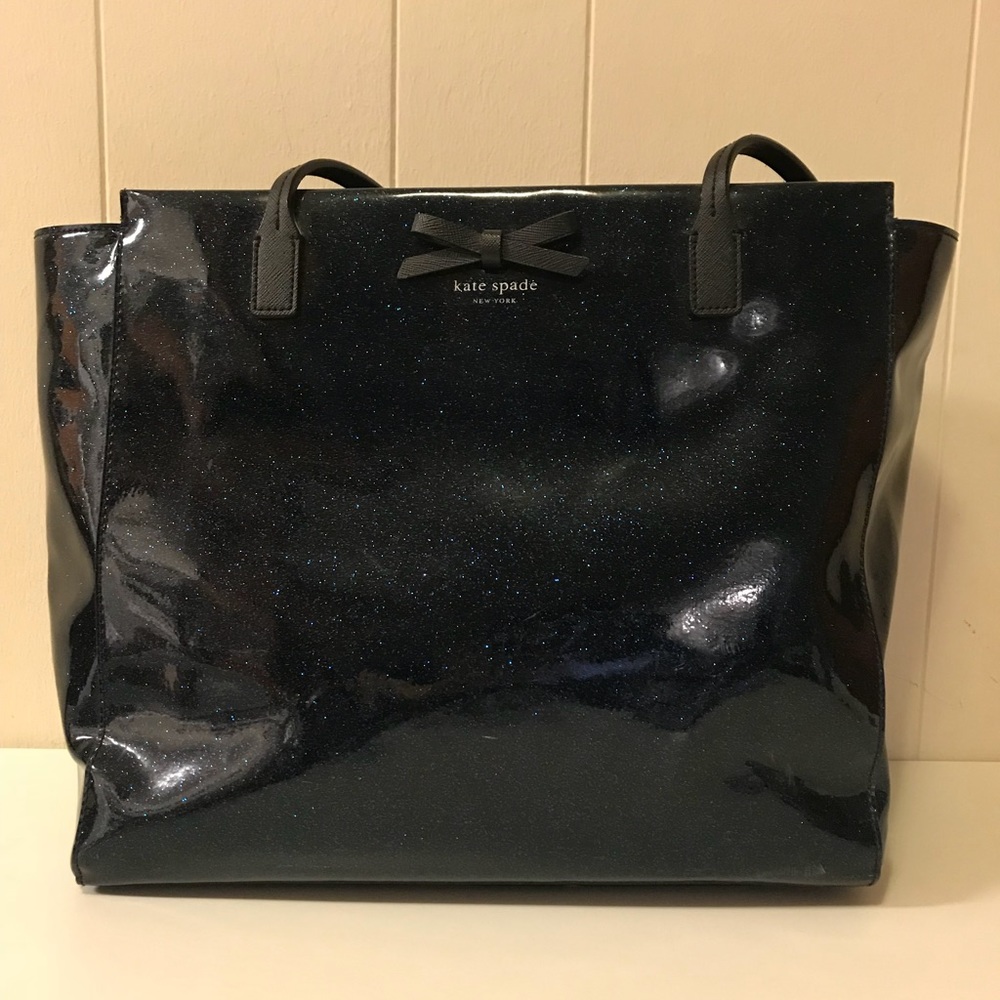 Kate Spade Blue Sparkle Tote Bag